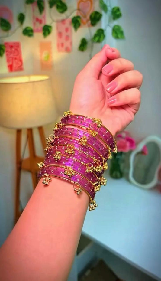 KASHMIRI BANGLES COLORFUL TRANSPARENT DESIGN🌸💫